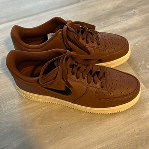 Brown Nike Air Force 1s …..men size 9.5